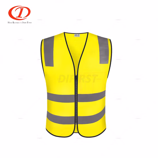 폴리에스터 Fr 뜨개질 직물 반사 조끼 Dfv1024